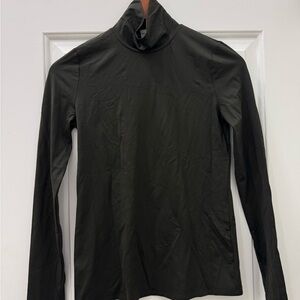 Dark green Long Sleeve Turtleneck Top